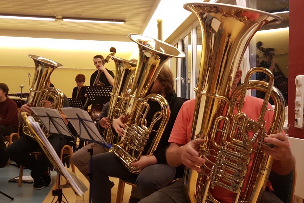 Die Tomburg Winds beim Probenwochenende in Kyllburg 2017