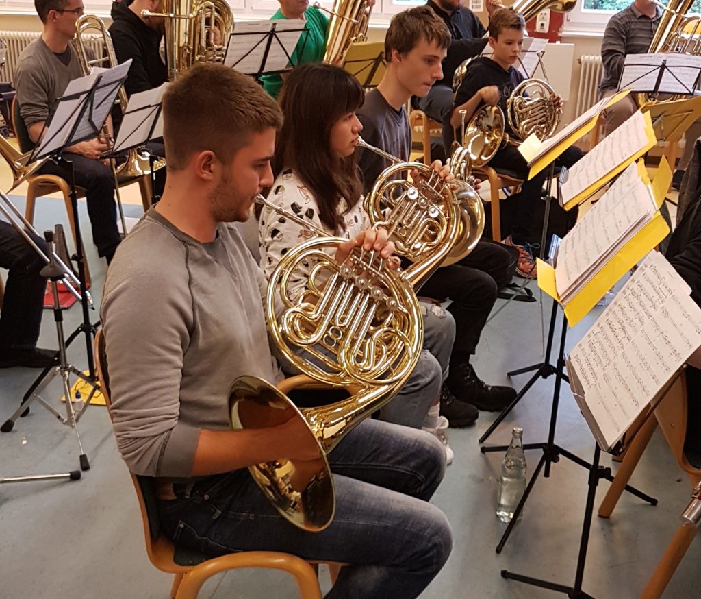 Die Tomburg Winds beim Probenwochenende in Kyllburg 2017