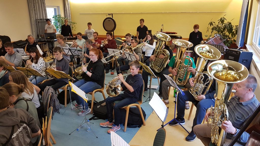Die Tomburg Winds beim Probenwochenende in Kyllburg 2017