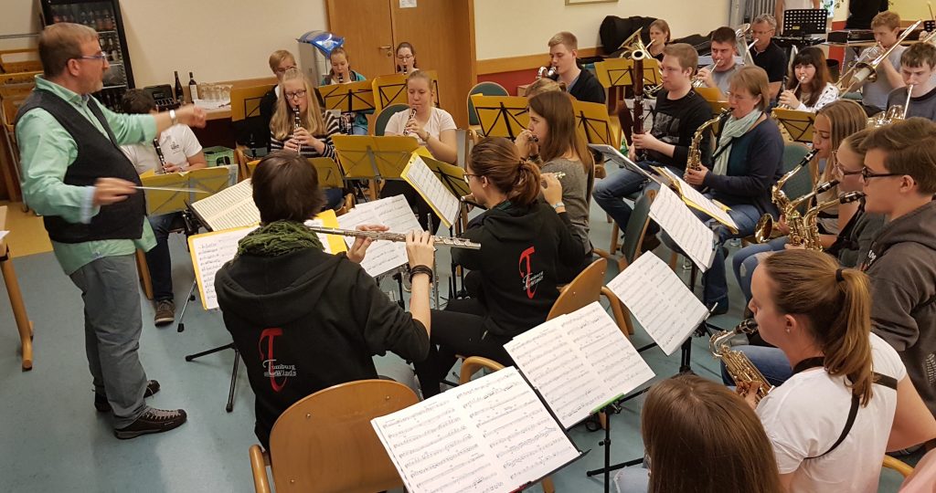Die Tomburg Winds beim Probenwochenende in Kyllburg 2017