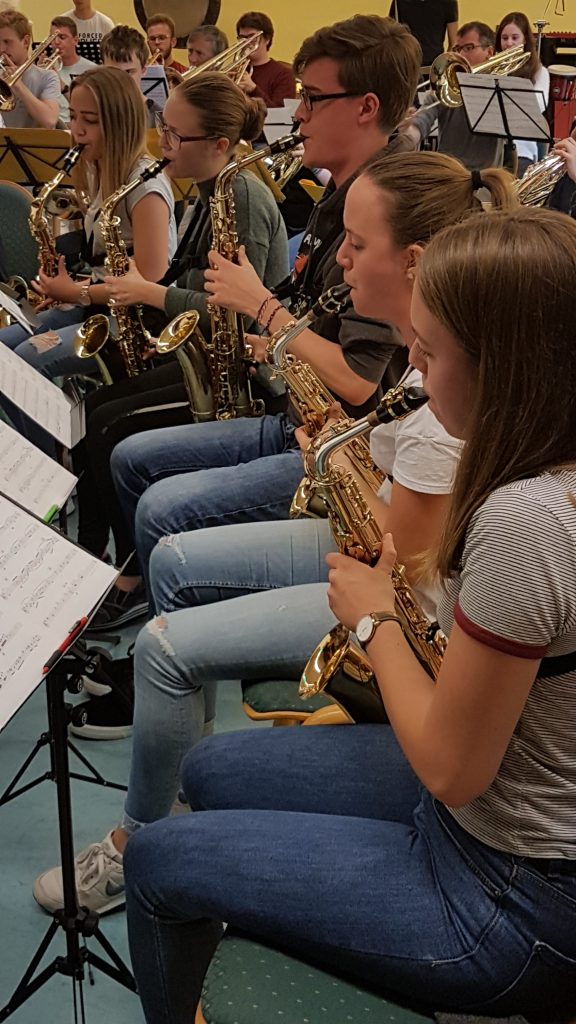 Die Tomburg Winds beim Probenwochenende in Kyllburg 2017