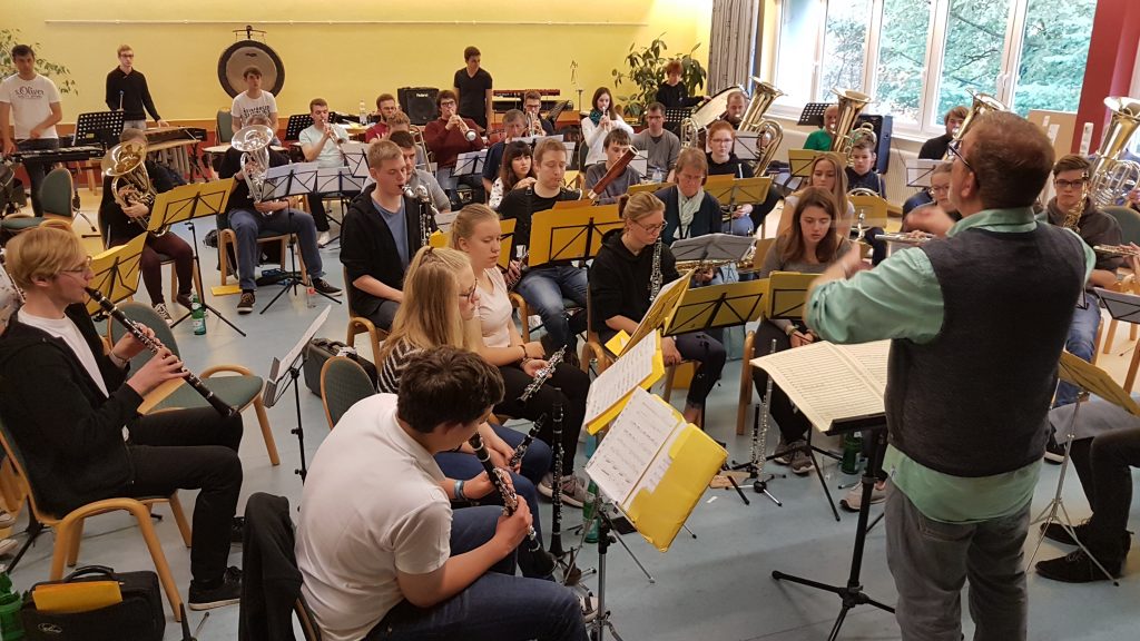 Die Tomburg Winds beim Probenwochenende in Kyllburg 2017